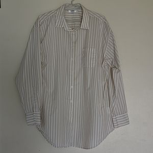 Oversized striped button down shirt